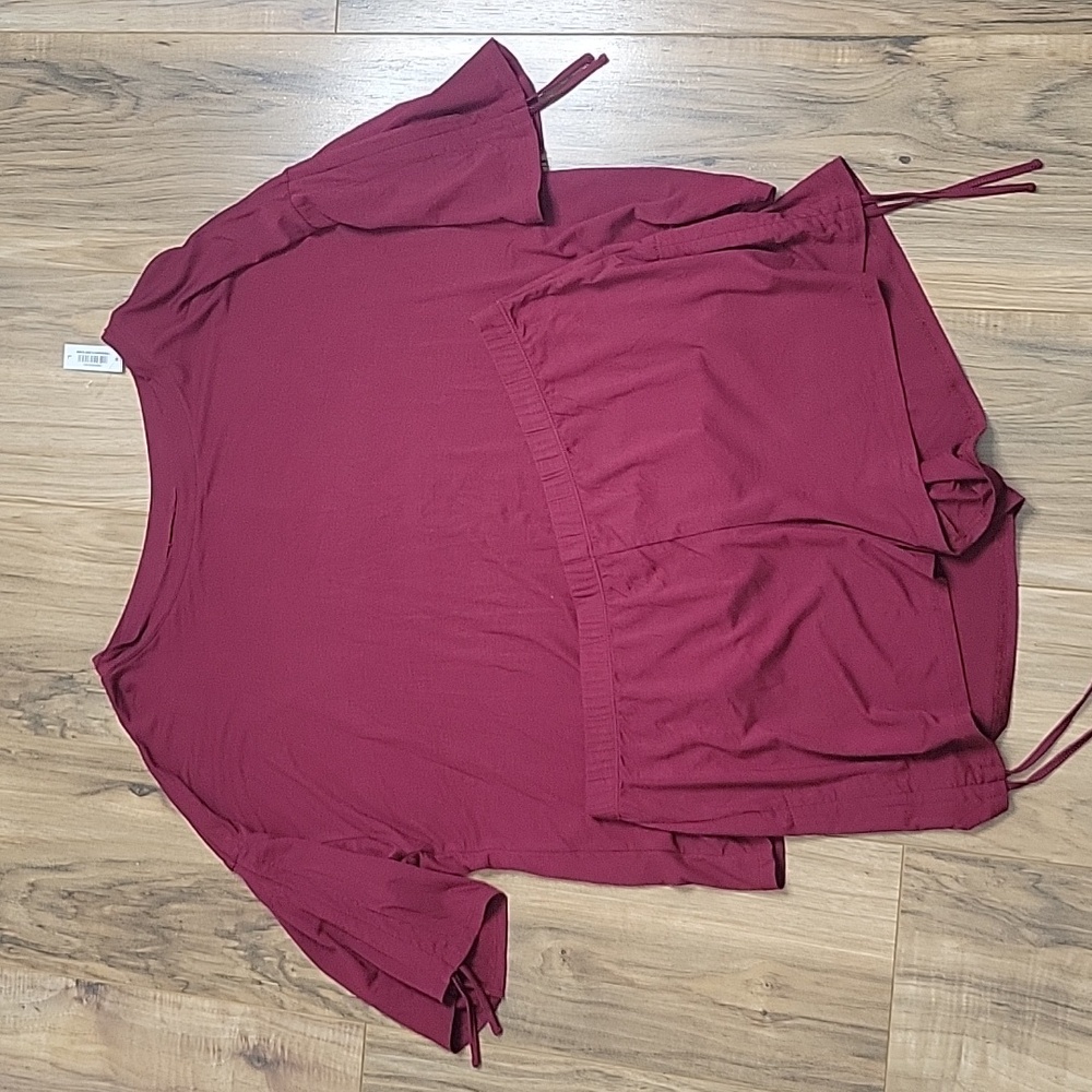 Adore Me Laura Dark Red Pajama Set